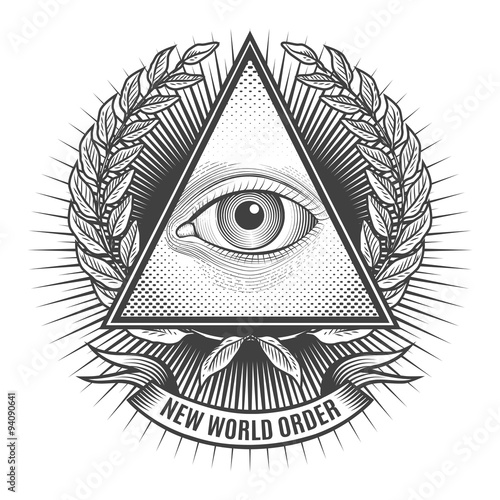 Konstfotografi All seeing eye in delta triangle