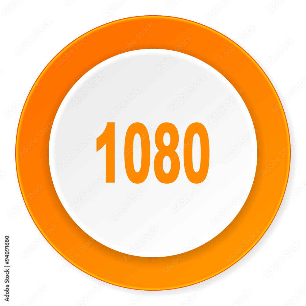 1080 orange circle 3d modern design flat icon on white background 1080 orange circle 3d modern design flat icon on white background