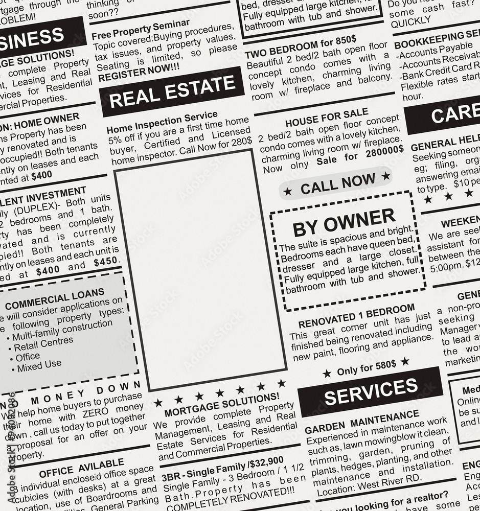 Fototapeta premium Real Estate Ad