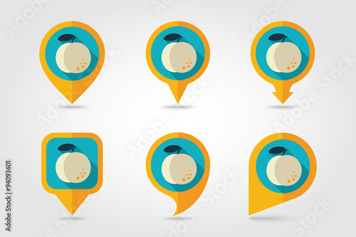 Free Download Peach mapping pins icons - GFXLoad