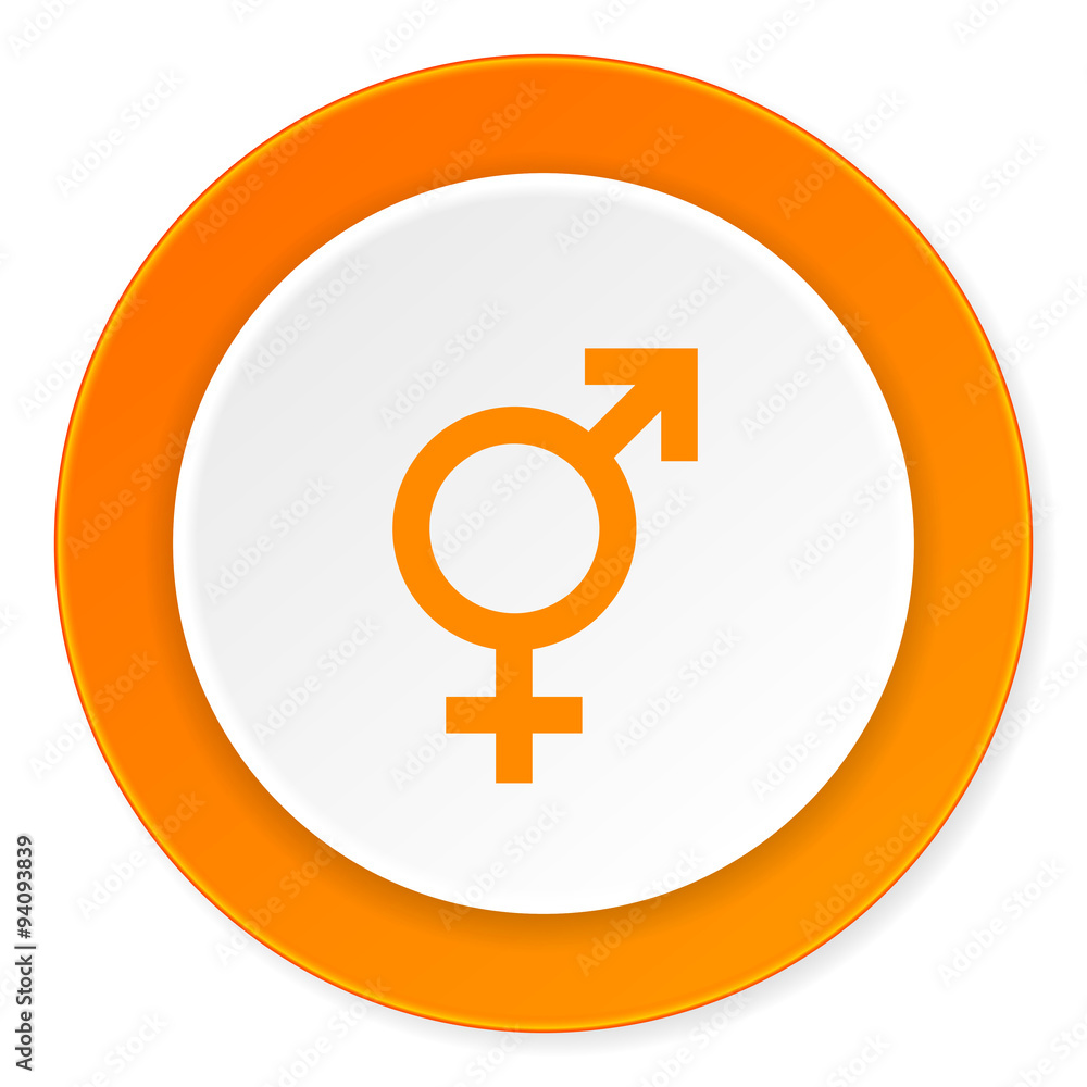 sex orange circle 3d modern design flat icon on white background sex orange circle 3d modern design flat icon on white background