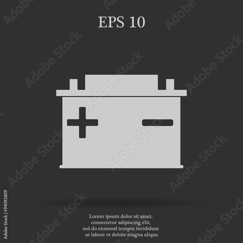 car battery vector icon