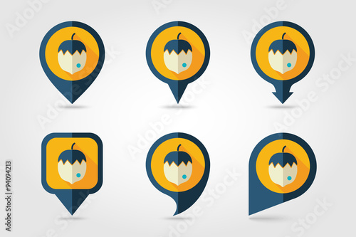 Nut mapping pins icons