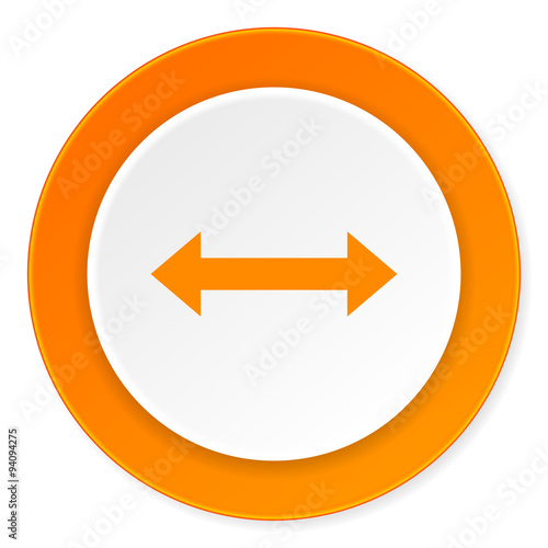 Free Download arrow orange circle 3d modern design flat icon on white background - GFXLoad
