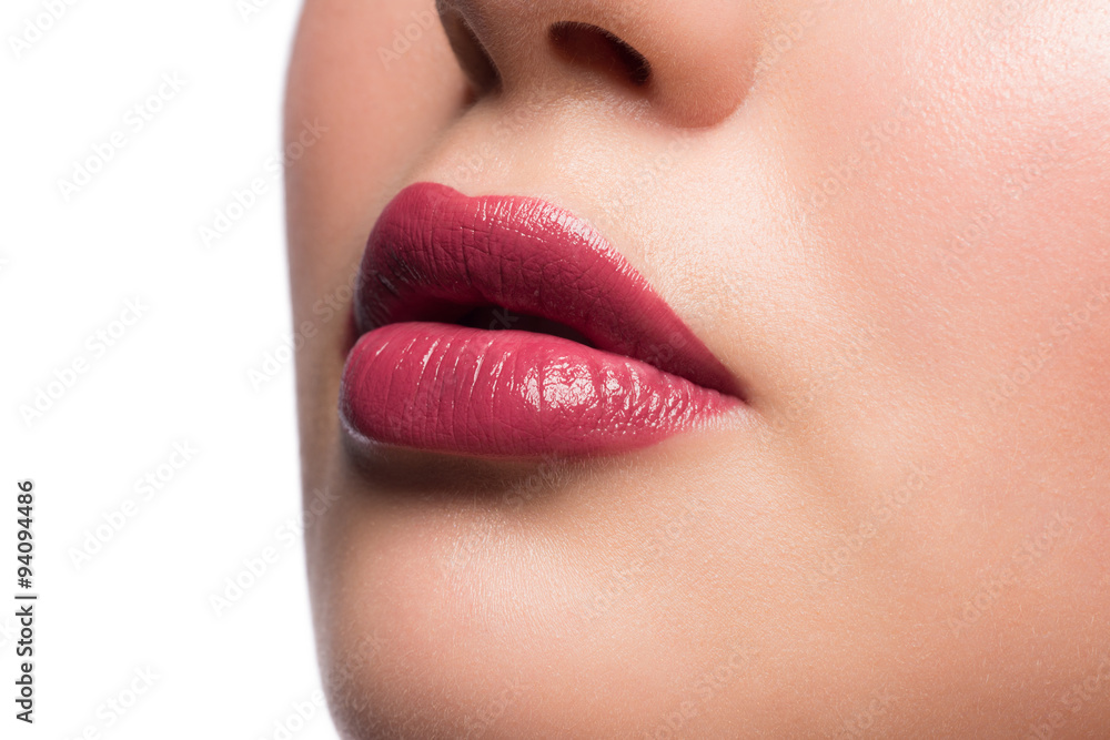 Obraz premium Woman lips with lipstick