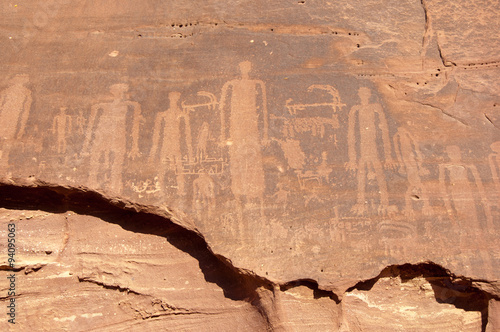 rock painting in Saudi desert near Al-Ula