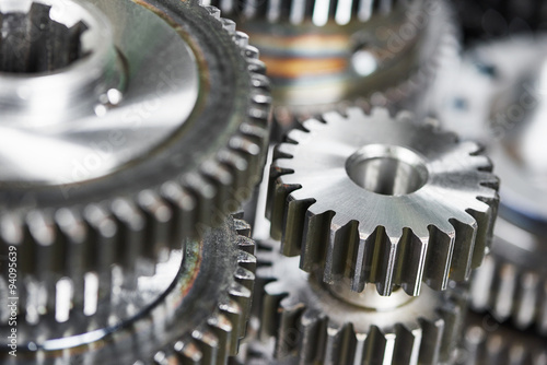 Billede på lærred metal cog wheel gears