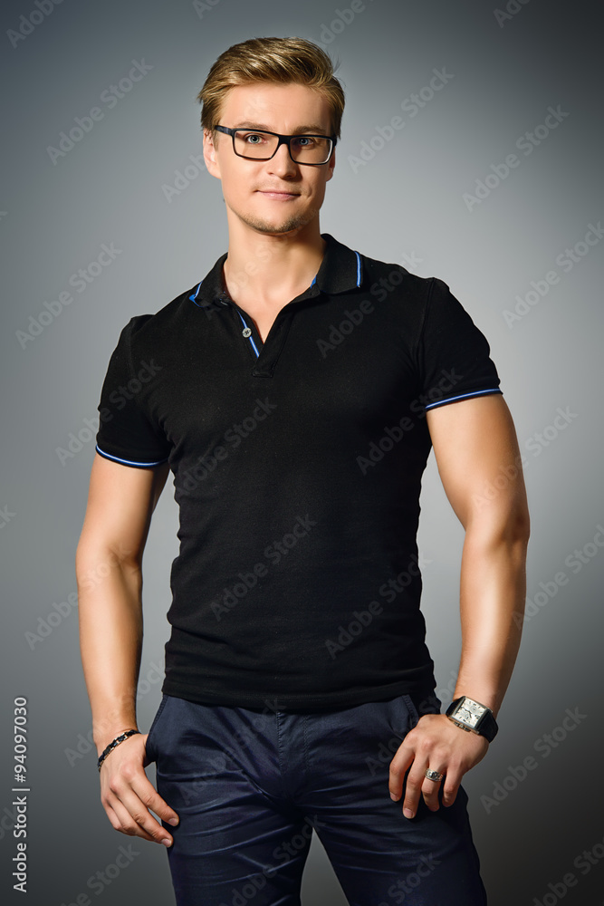 portly man Stock Photo Adobe Stock