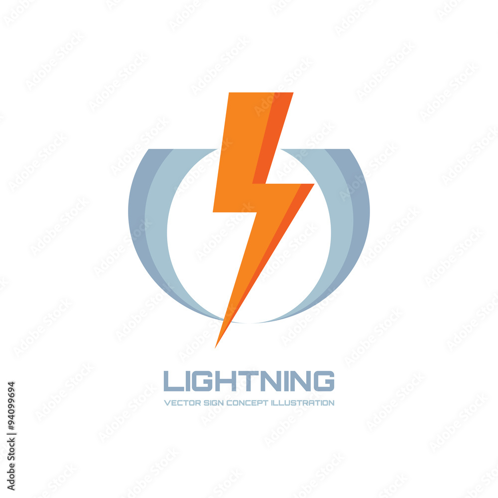 Lightning - vector logo concept illustration. Lightning logo. Electricity power logo. Vector logo template. Design element. Lightning - vector logo concept illustration. Lightning logo. Electricity power logo. Vector logo template. Design element.