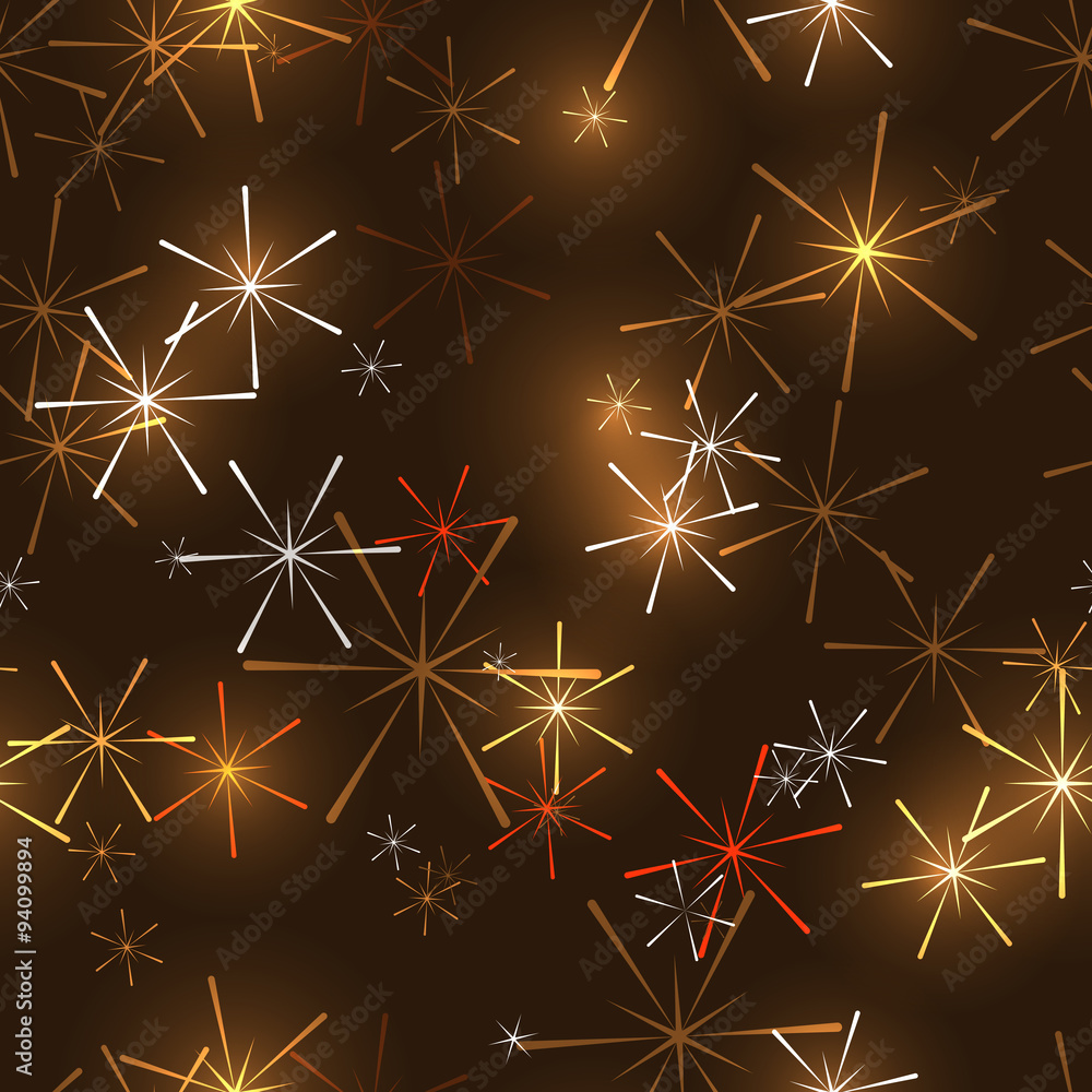 Seamless pattern on dark gold background Stock Vector | Adobe Stock