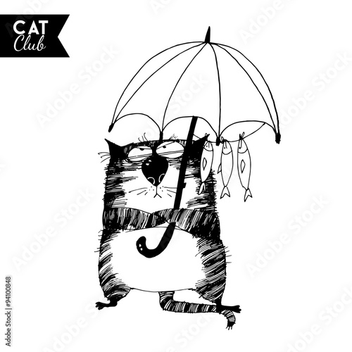 funny cat  character vector cat club #94100848