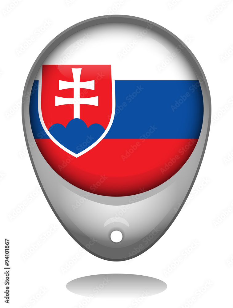 Badge with flag of Slovakia