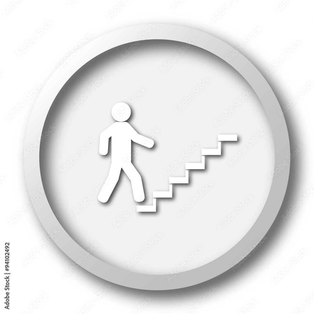 Obraz premium Businessman on stairs - success icon