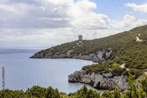 Wachttoren in de buurt van Alghero op Sardinië 