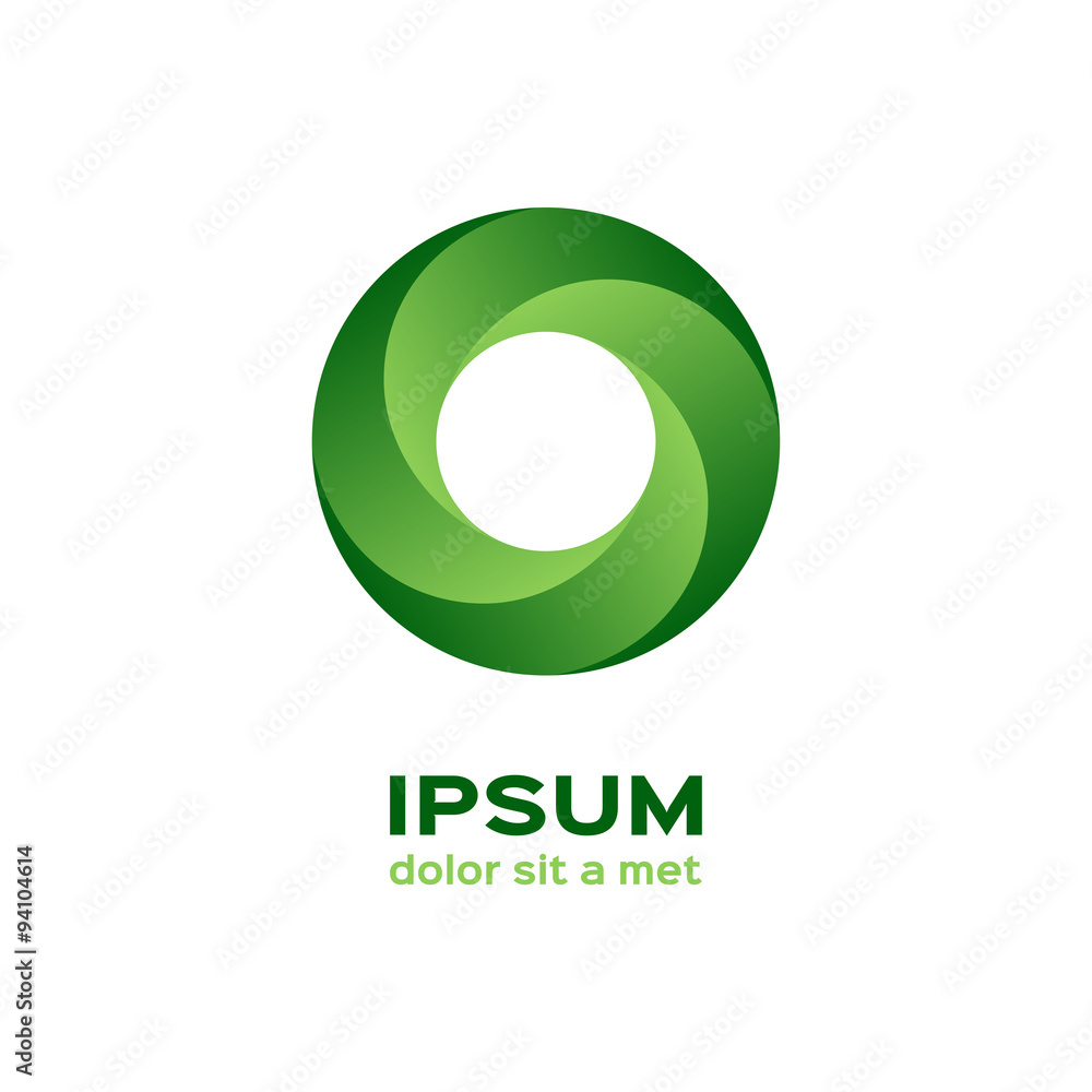 Business logo, green circle icon Business logo, green circle icon