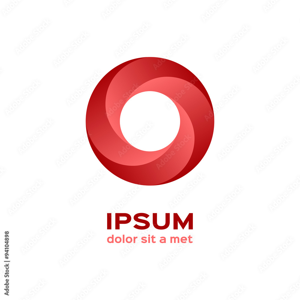 Business logo, red circle icon Business logo, red circle icon