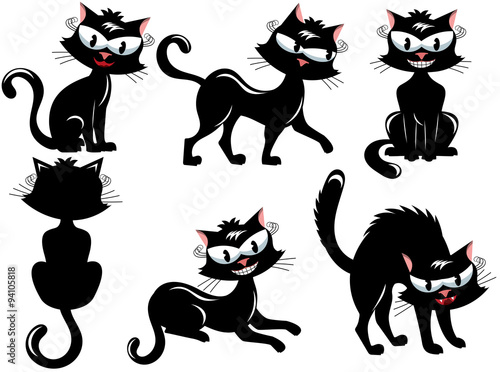 Black Cat Collection Isolated #94105818