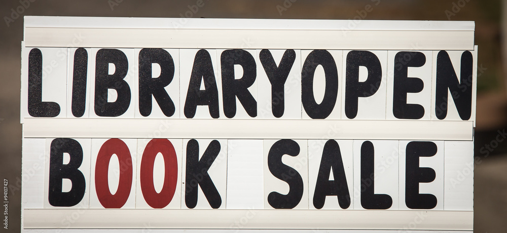 Fototapeta premium library open sign