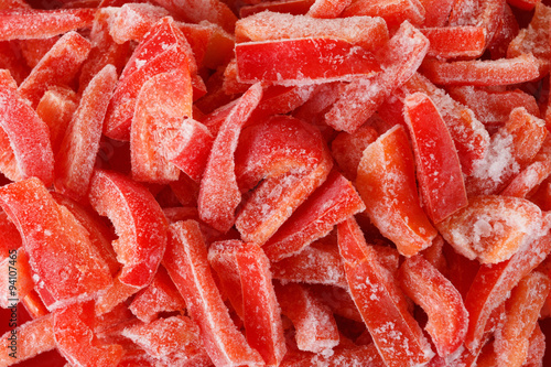 Frozen bell pepper backgrou...