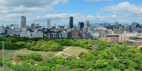 Osaka rooftop view