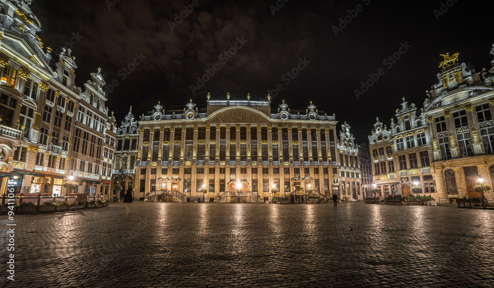 Grand Place - night shot. Brussels, Belgium 