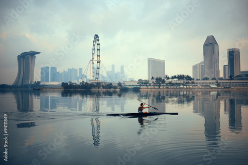 Canvas Print Singapore skyline
