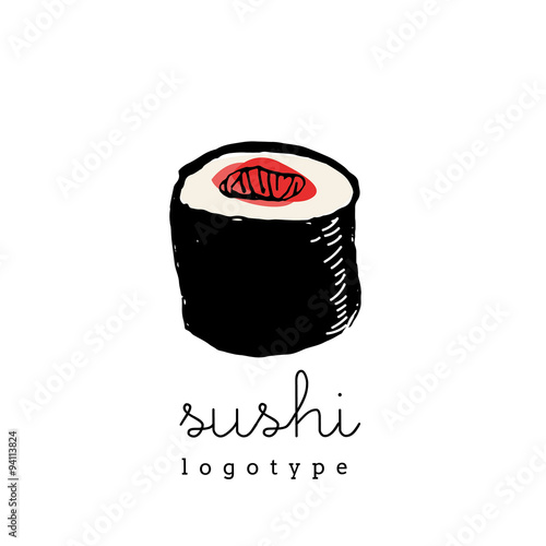 Sushi, japanese food logo