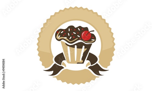 Cupcake with ribbon quality