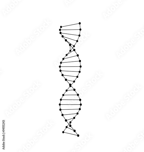 Pictogram of DNA Symbol Isolated
