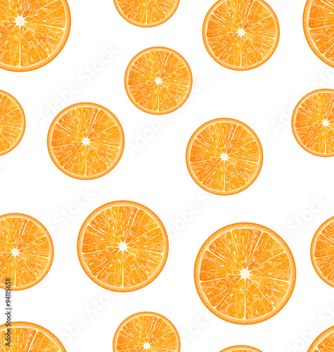 Seamless Texture with Slices of Oranges