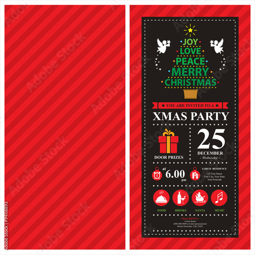 Christmas card invitation 
