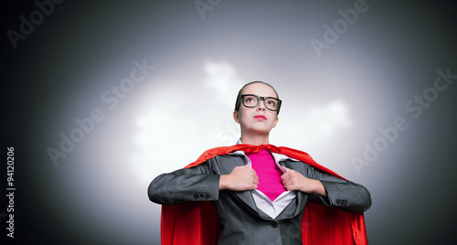 To be super woman takes strength © Sergey Nivens