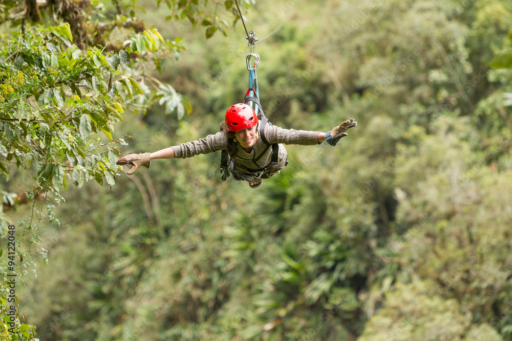 zip line wire zipline slide flying jungle ecuador zipline adventure in