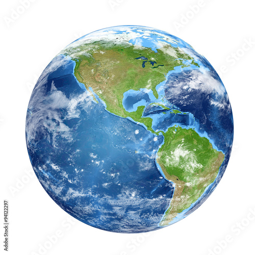Fototapeta Naklejka Na Ścianę i Meble -  Planet Earth from space showing North & South America, USA