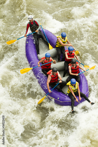 Experience the thrill of whitewater rafting with a group of seven people,creating unforgettable memories and adrenaline pumping adventures.