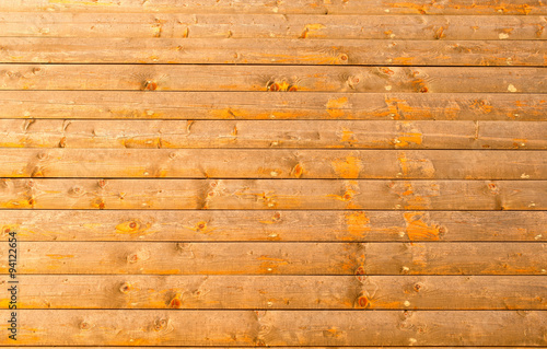 Картината върху платно Close up of yellow blockhouse wall background