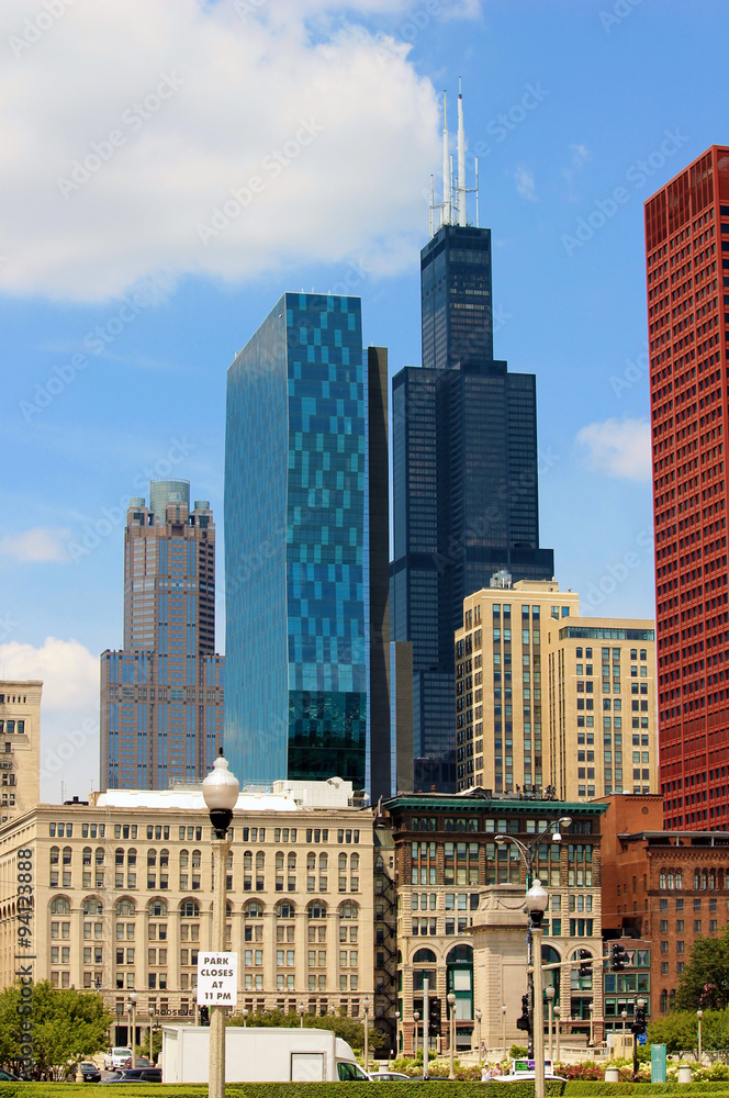 Skyscrapers Against Blue Sky