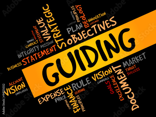 Guiding word cloud, business concept