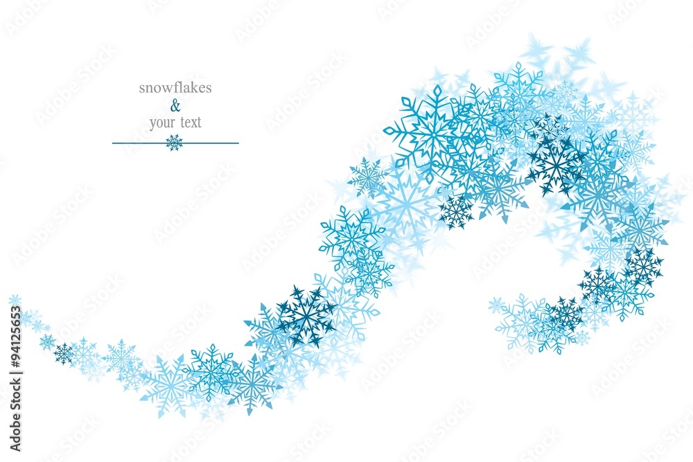 winter print with blue snowflakes winter print with blue snowflakes