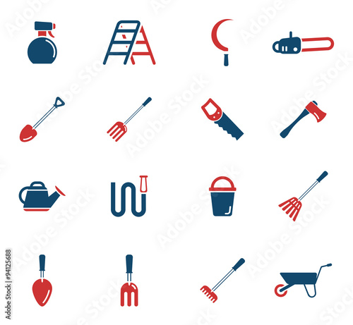 Garden tools simply icons