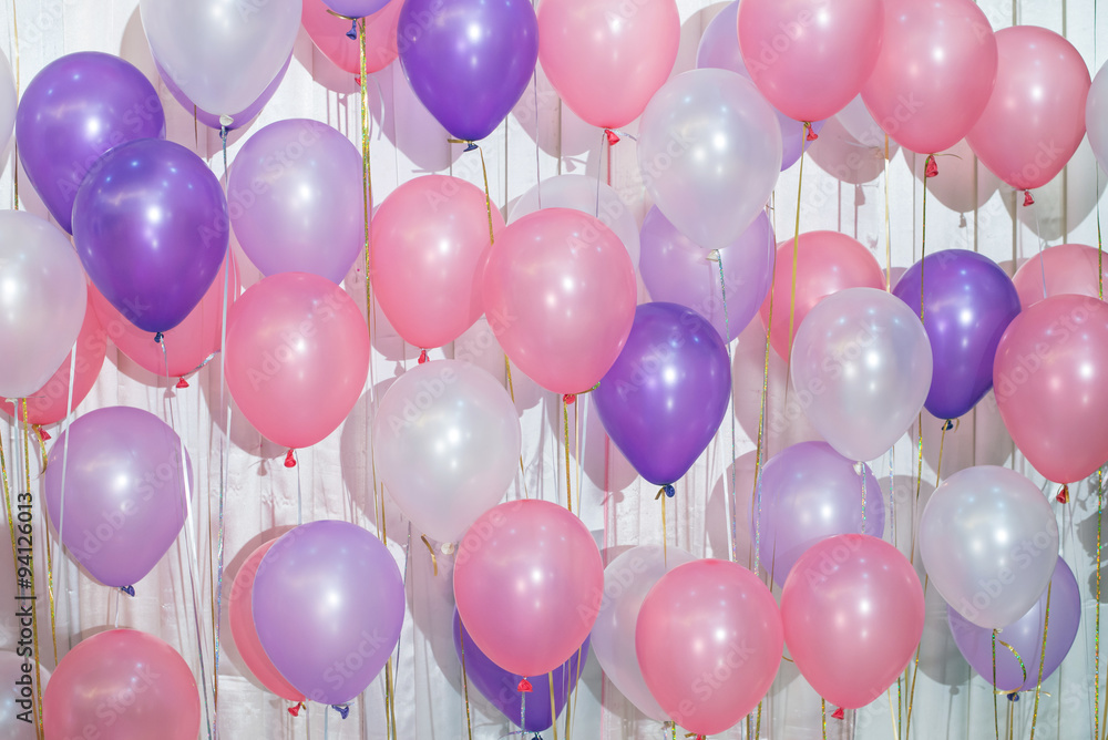 Pastel color balloons for Background