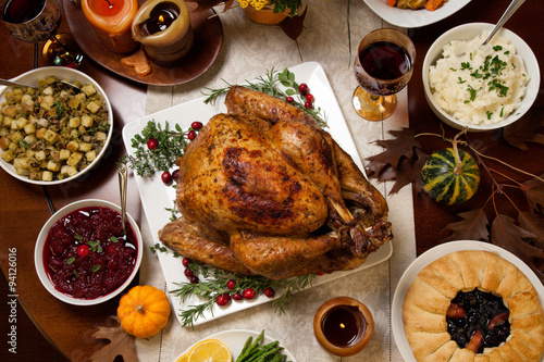 Fotografie Rustic Thankgiving Dinner