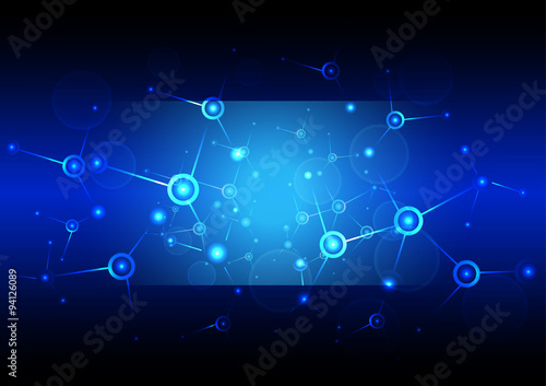 abstract blue network connection background. illustration vector