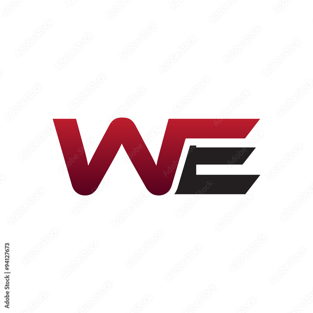 Modern initial Logo WE Modern initial Logo WE