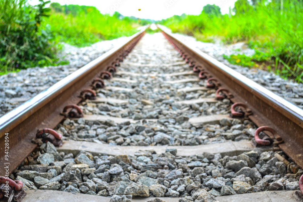 Fototapeta premium The old railway, It started transportation in the old time.