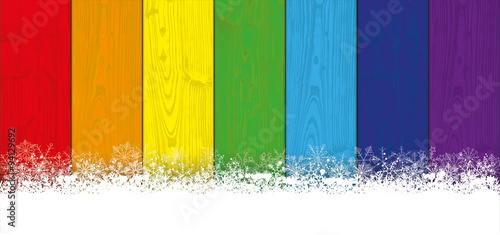 Lon Christmas Card Rainbow Laths