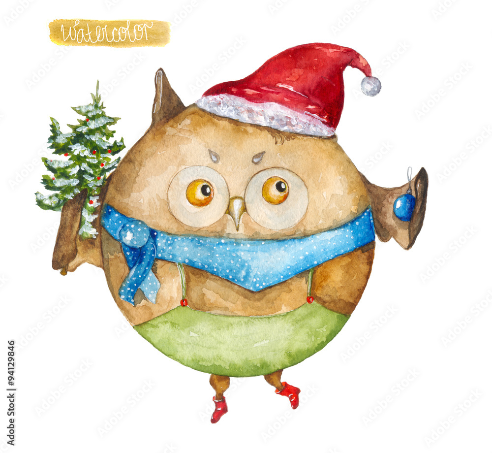 christmas tree owl clip art