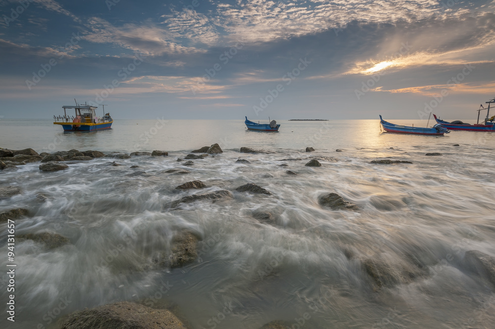 Obraz premium Tanjung Piandang @ Ban Pechah beach in the evening