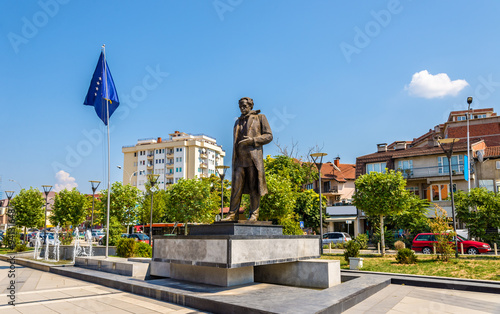 Statue of Ibrahim Rugova in Pristina - Kosovo photo