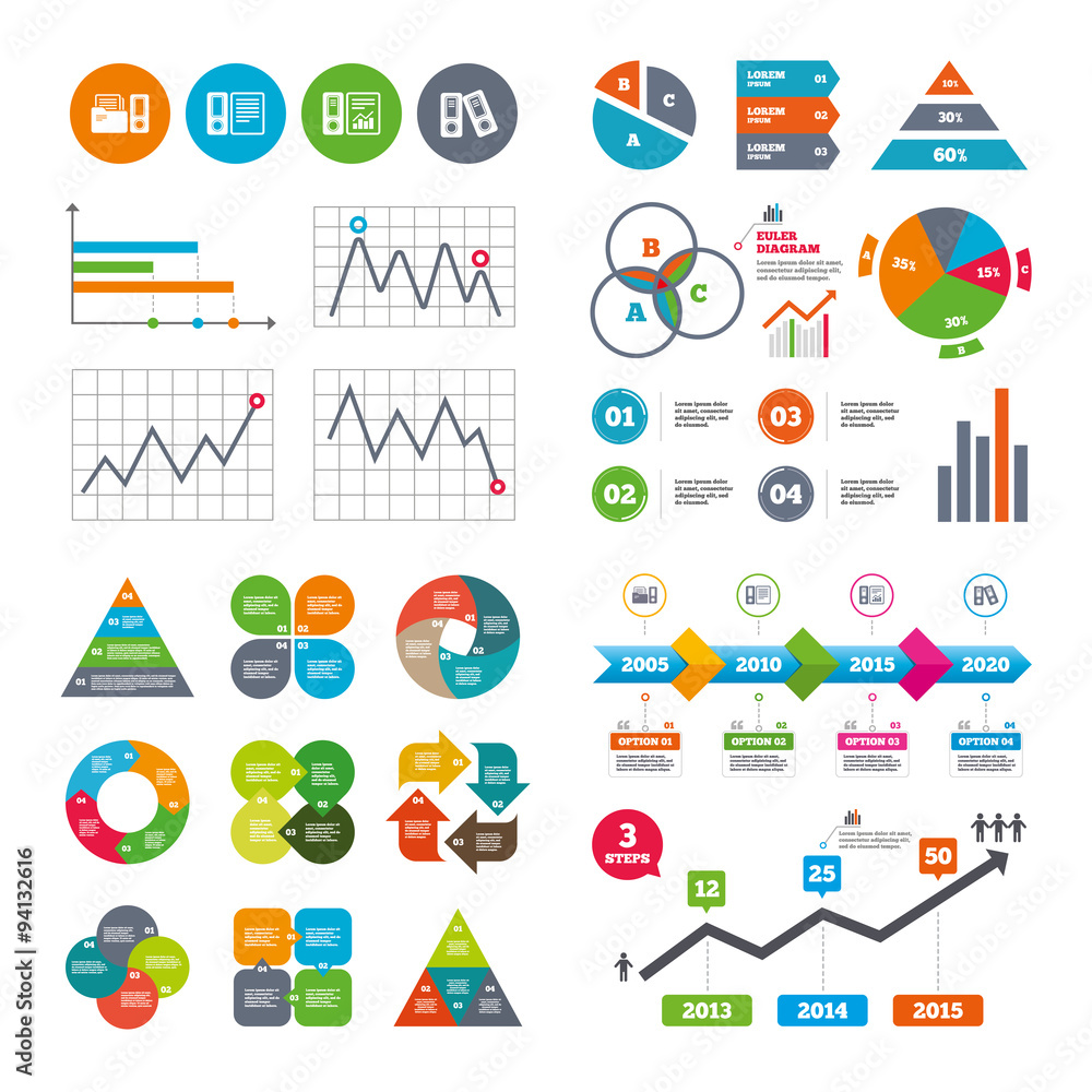 Accounting icons. Document storage in folders. Accounting icons. Document storage in folders.